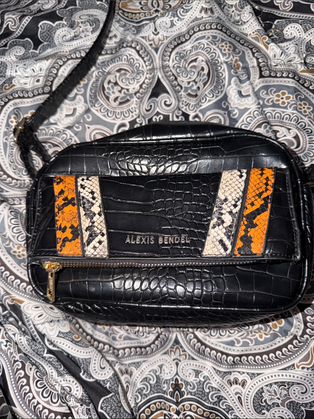 Alexis Bendel Croc & Snakeskin Crossbody Bag
